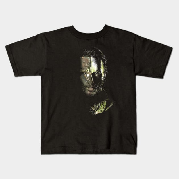 Rick Grimes Eerie Kids T-Shirt by RianSanto